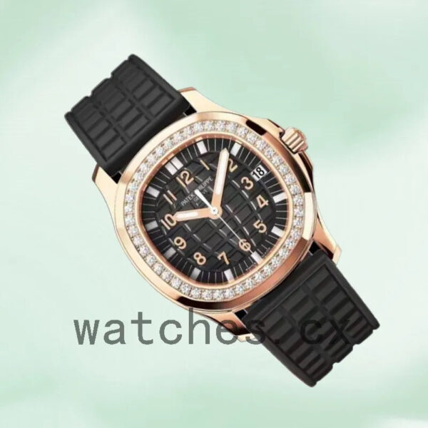 Patek Philippe Aquanaut 32mm 5068R-001 Ladies Quartz Black Dial Replica Watches