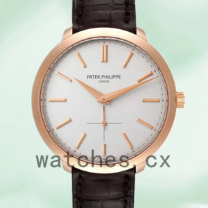 Patek Philippe Calatrava 43mm 5123R-001 Men’s Rose Gold-tone White Dial Replica Watches