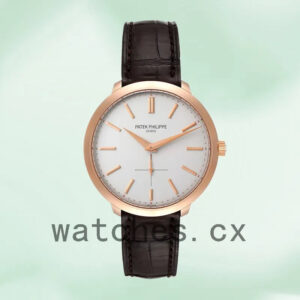 Patek Philippe Calatrava 43mm 5123R-001 Men’s Rose Gold-tone White Dial Replica Watches
