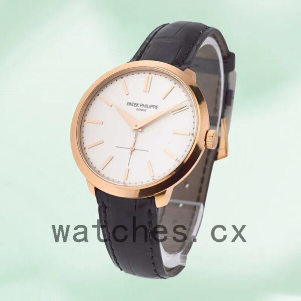 Patek Philippe Calatrava 43mm 5123R-001 Men’s Rose Gold-tone White Dial Replica Watches