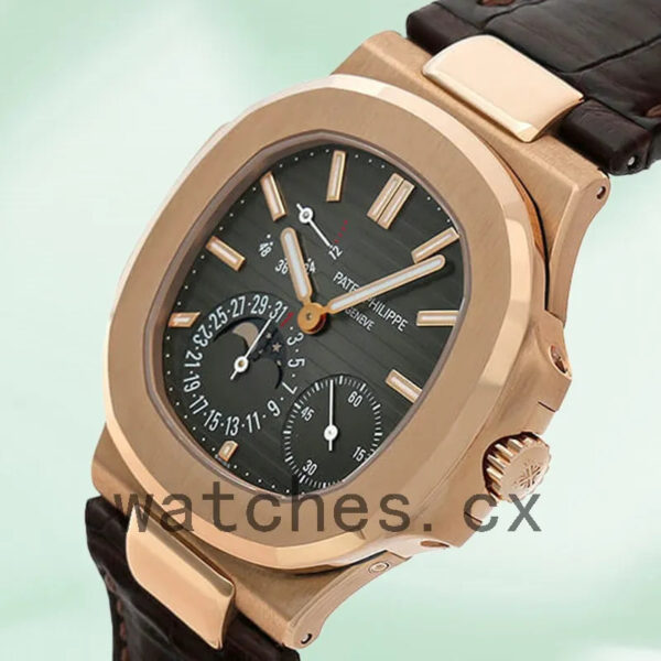 Patek Philippe Nautilus Men’s 5712R-001 40mm Rose Gold-tone Leather Strap Replica Watches