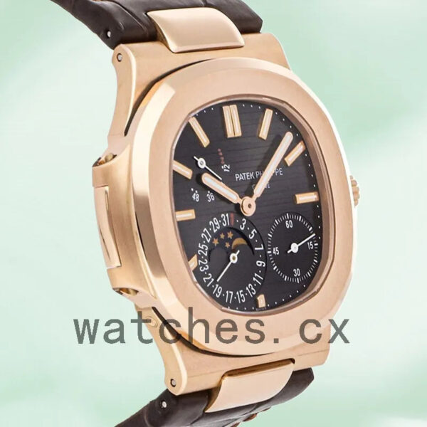 Patek Philippe Nautilus Men’s 5712R-001 40mm Rose Gold-tone Leather Strap Replica Watches