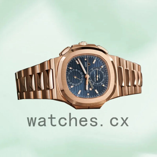Patek Philippe Nautilus 40mm 5990/1R-001 Men’s Blue Dial Rose Gold-tone Replica Watches