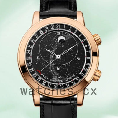 Patek Philippe Grand Complications Men’s 6104R-001 42mm Leather Strap Replica Watches