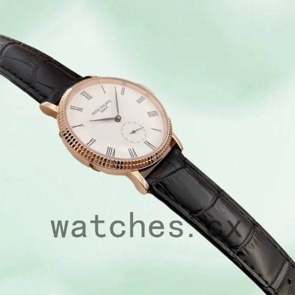 Patek Philippe Calatrava 40mm Men’s 3919J Leather Strap White Dial Replica Watches