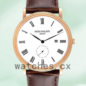 Patek Philippe Calatrava Men’s 5119R-001 40mm Leather Strap Rose Gold-tone Replica Watches