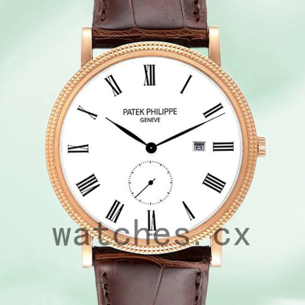 Patek Philippe Calatrava Men’s 5119R-001 40mm Leather Strap Rose Gold-tone Replica Watches
