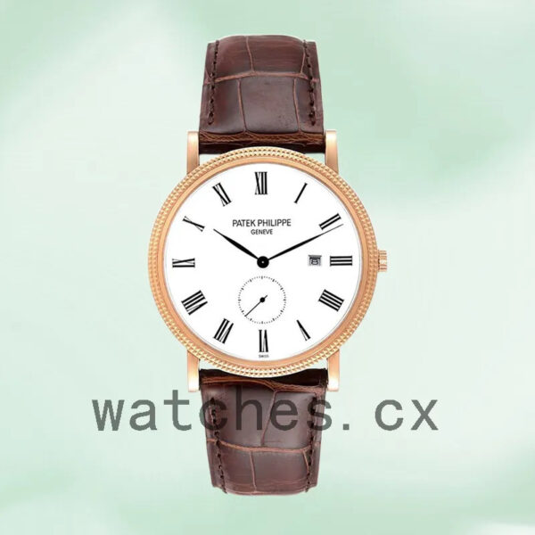 Patek Philippe Calatrava Men’s 5119R-001 40mm Leather Strap Rose Gold-tone Replica Watches