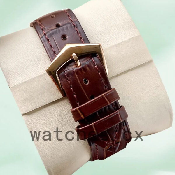 Patek Philippe Calatrava Men’s 5153R-001 40mm White Dial Leather Strap Replica Watches - Image 3