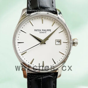 Patek Philippe Calatrava 5227G-001 Men’s 40mm Leather Strap Silver-tone Replica Watches