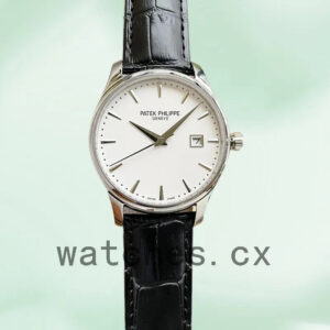 Patek Philippe Calatrava 5227G-001 Men’s 40mm Leather Strap Silver-tone Replica Watches