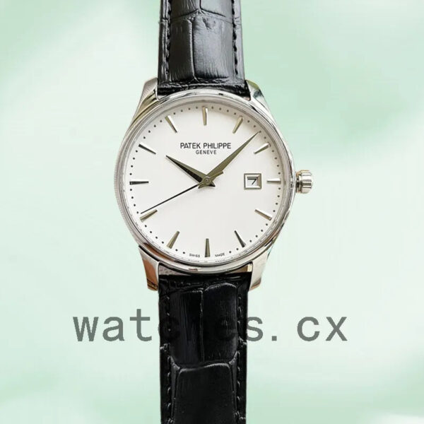 Patek Philippe Calatrava 5227G-001 Men’s 40mm Leather Strap Silver-tone Replica Watches