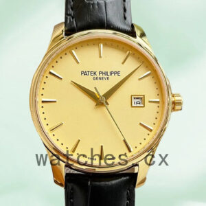 Patek Philippe Calatrava 5227J-001-3 40mm Men’s Gold-tone Leather Strap Replica Watches