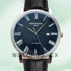 Patek Philippe Calatrava 40mm Men’s CalatravaBKRL004 Silver-tone Replica Watches