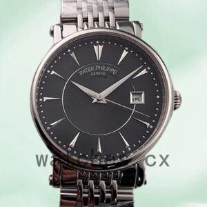 Patek Philippe Calatrava 40mm Men’s CalatravaBKSB015 Bracelet Black Dial Replica Watches