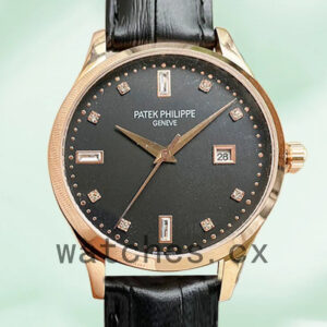 Patek Philippe Calatrava 40mm CalatravaBKSL001 Men’s Leather Strap Automatic Replica Watches