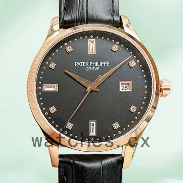 Patek Philippe Calatrava 40mm CalatravaBKSL001 Men’s Leather Strap Automatic Replica Watches