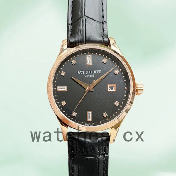 Patek Philippe Calatrava 40mm CalatravaBKSL001 Men’s Leather Strap Automatic Replica Watches