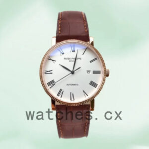 Patek Philippe Calatrava Men’s 40mm CalatravaWRL007 Rose Gold-tone White Dial Replica Watches