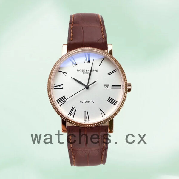 Patek Philippe Calatrava Men’s 40mm CalatravaWRL007 Rose Gold-tone White Dial Replica Watches