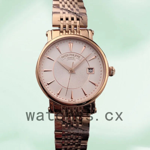 Patek Philippe Calatrava 40mm CalatravaWSB012 Men’s Bracelet White Dial Replica Watches - Image 3