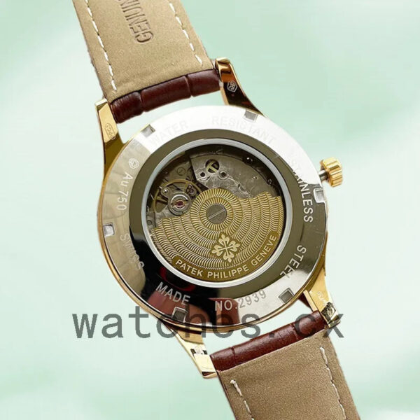 Patek Philippe Calatrava 40mm CalatravaWSL002 Men’s Automatic Rose Gold-tone Replica Watches - Image 4