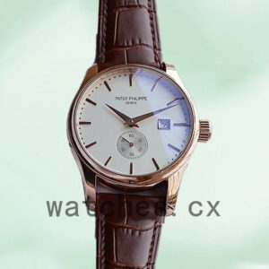 Patek Philippe Calatrava CalatravaWSL017 40mm Men’s Leather Strap Rose Gold-tone Replica Watches