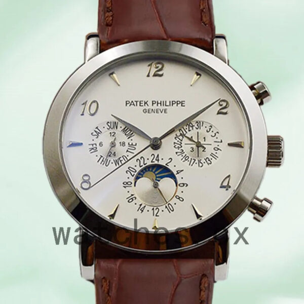Patek Philippe Grand Complications GrandWSL021 Men’s 40mm Leather Strap Silver-tone Replica Watches