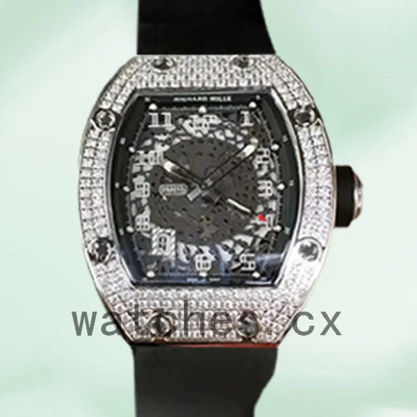 Richard Mille RM010 Men RM010-001 Around 50*42mm Rubber Band Replica Watches