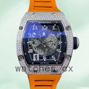 Richard Mille RM010 Around 50*42mm Men RM010-003 Rubber Band Replica Watches