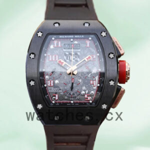 Richard Mille RM011 Men Around 50*40mm RM011-001 Rubber Band Replica Watches