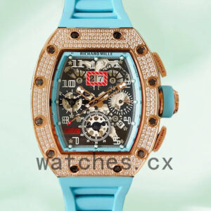 Richard Mille RM011 Around 45mm RM011-019 Men Transparent Dial Replica Watches