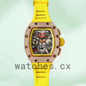 Richard Mille RM011 Around 45mm Men RM011-020 Mechanical Rubber Band Replica Watches