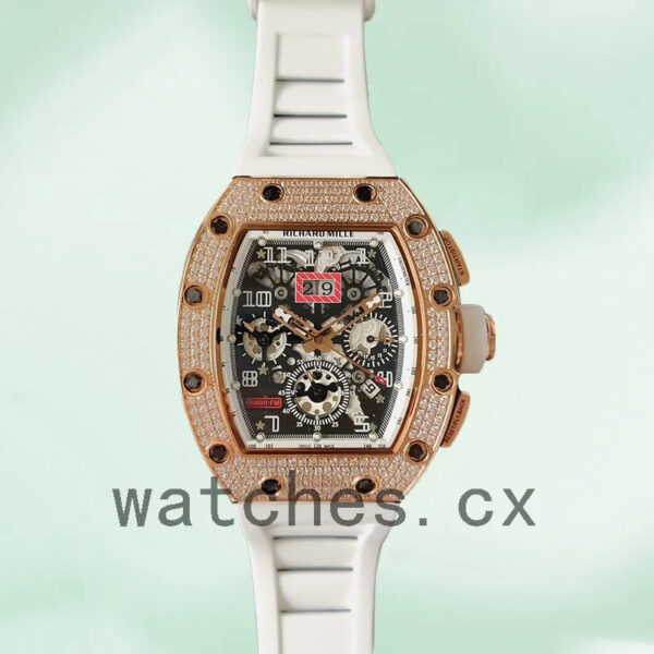 Richard Mille RM011 Around 45mm RM011-021 Men Rose Gold-tone Replica Watches - Image 4