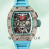 Richard Mille RM011 Men Around 45mm RM011-023 Silver-tone Replica Watches