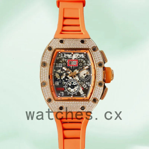Richard Mille RM011 Around 45mm Men RM011-024 Transparent Dial Mechanical Replica Watches