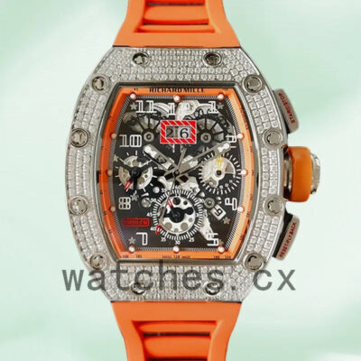 Richard Mille RM011 Men Around 45mm RM011-026 Rubber Band Mechanical Replica Watches