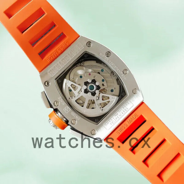Richard Mille RM011 Men Around 45mm RM011-026 Rubber Band Mechanical Replica Watches - Image 4