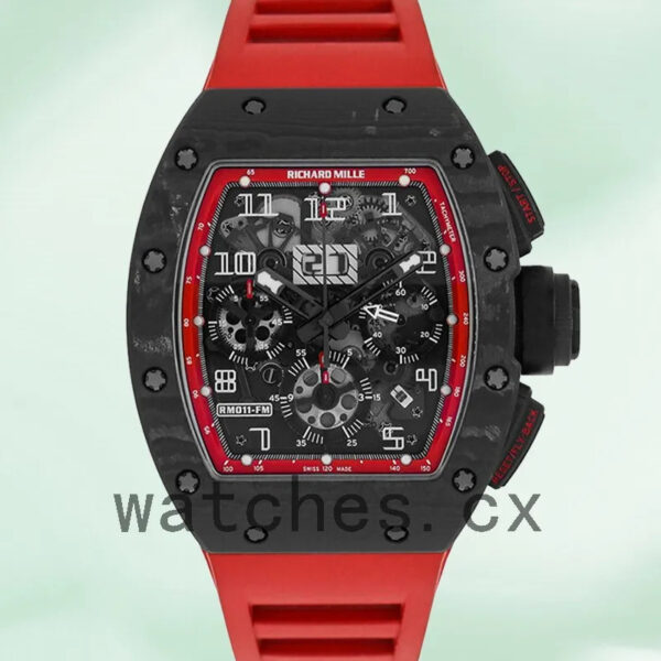 Richard Mille RM 011 Around 45mm RM 011 Men Transparent Dial Replica Watches