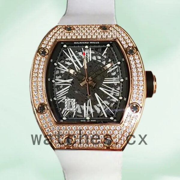 Richard Mille RM023 RM023-001 Around 50*42mm Men Rubber Band Replica Watches