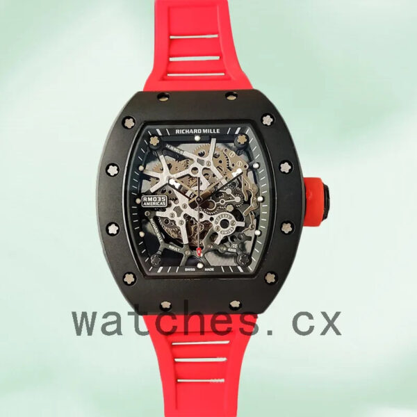 Richard Mille RM35 RM35-012 Men Around 48*40mm Rubber Band Replica Watches