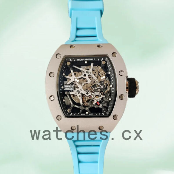 Richard Mille RM35 Around 48*40mm RM35-017 Men Silver-tone Replica Watches
