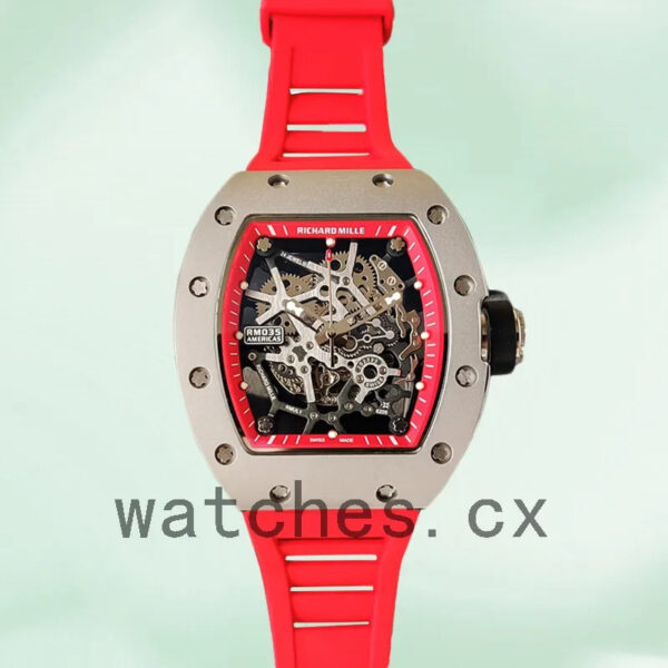 Richard Mille RM35 RM35-018 Men Around 48*40mm Rubber Band Replica Watches