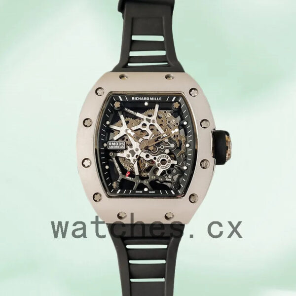Richard Mille RM35 RM35-019 Around 48*40mm Men Rubber Band Replica Watches - Image 5