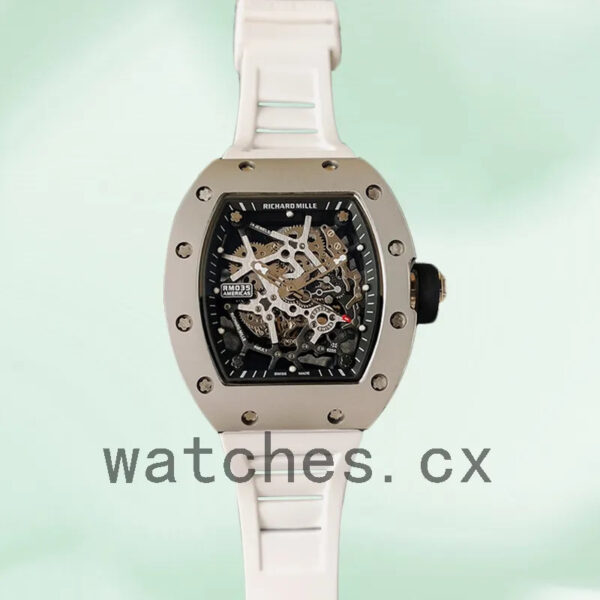 Richard Mille RM35 RM35-019 Around 48*40mm Men Rubber Band Replica Watches - Image 4