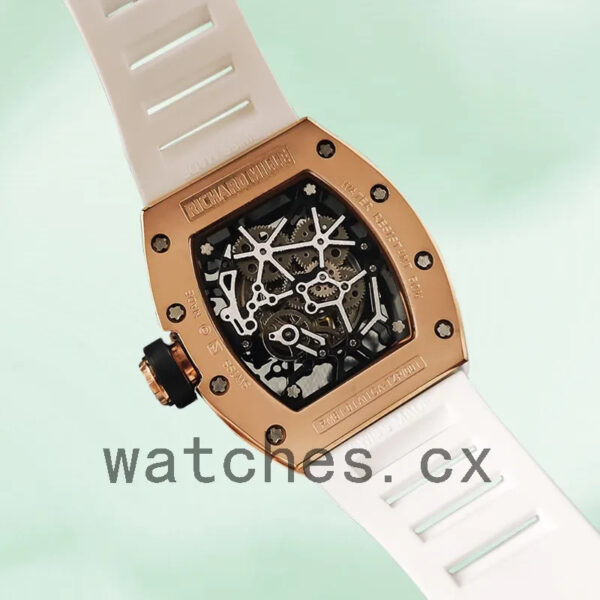 Richard Mille RM35 Around 48*40mm RM35-021 Men Skeleton Dial Rubber Band Replica Watches - Image 4