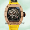 Richard Mille RM35 Around 48*40mm RM35-022 Men Skeleton Dial Mechanical Replica Watches