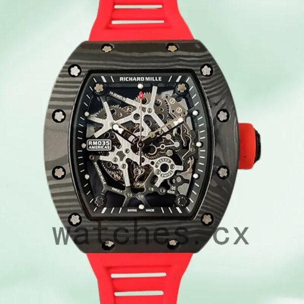 Richard Mille RM35 Men RM35-029 Around 48*40mm Rubber Band Replica Watches