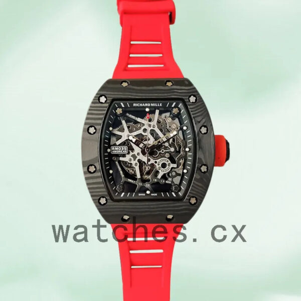 Richard Mille RM35 Men RM35-029 Around 48*40mm Rubber Band Replica Watches