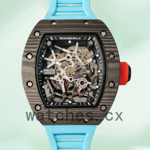 Richard Mille RM35 Men Around 48*40mm RM35-030 Skeleton Dial Black-tone Replica Watches